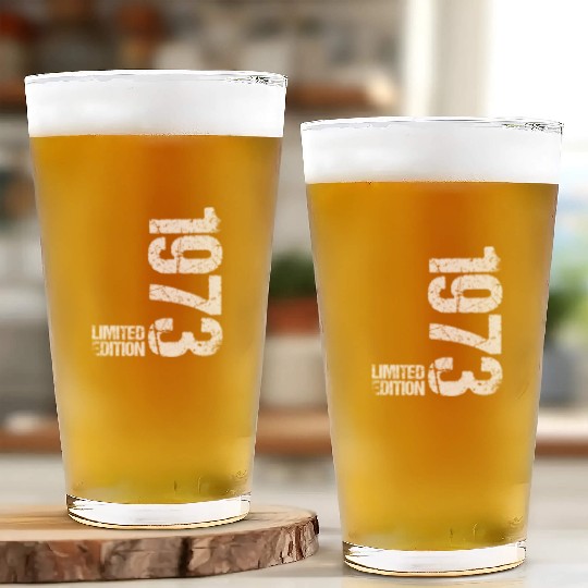 50 Years Vintage 1973 Retro 50th Birthday Glass Cups