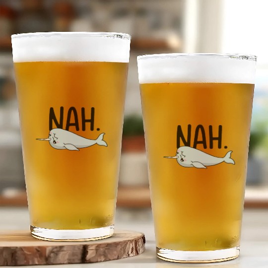 Procrastinating Narwhal Lover Aquatic Animals Glass Cups