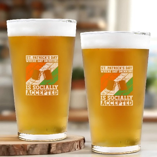 St. Patrick's Day Where Day Drinking Is Socially Glass Cups