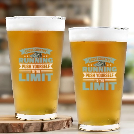 Cross Running, Push Yourself To The Limit Glass Cups