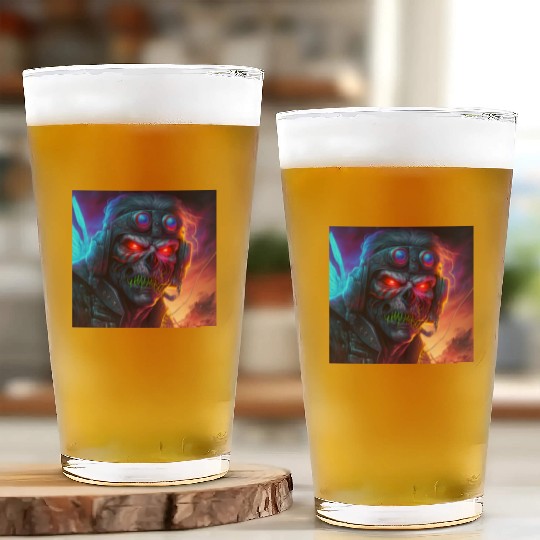 ZOMBIE IRON MAIDEN (version 9) Glass Cups