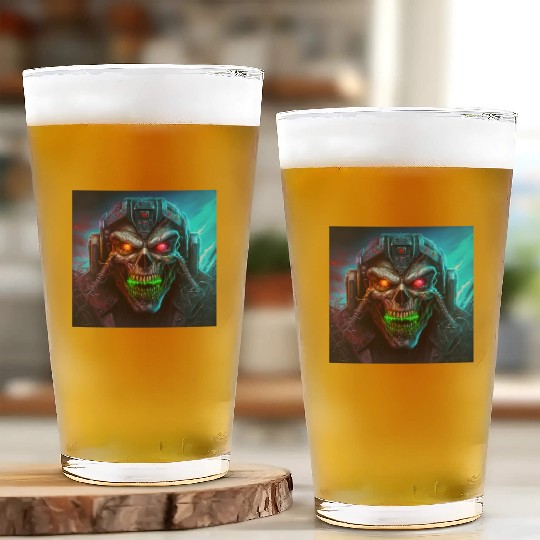 ZOMBIE IRON MAIDEN (version 8) Glass Cups