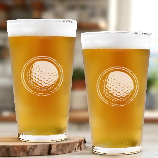 Peace Love Golf Glass Cups