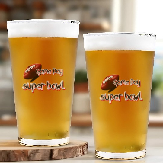 super bowl sunday Glass Cups