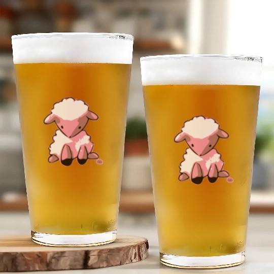 Milo the sad sheep Glass Cups