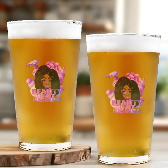 Afro Girl Beauty Boss Glass Cups
