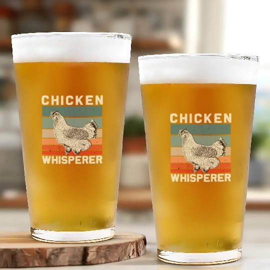 Chickens Farmers Chicken Whisperer Glass Cups