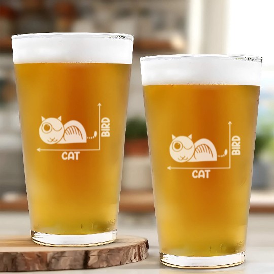 Funny Cat Or Bird Optical Illusion A Philosophy Glass Cups