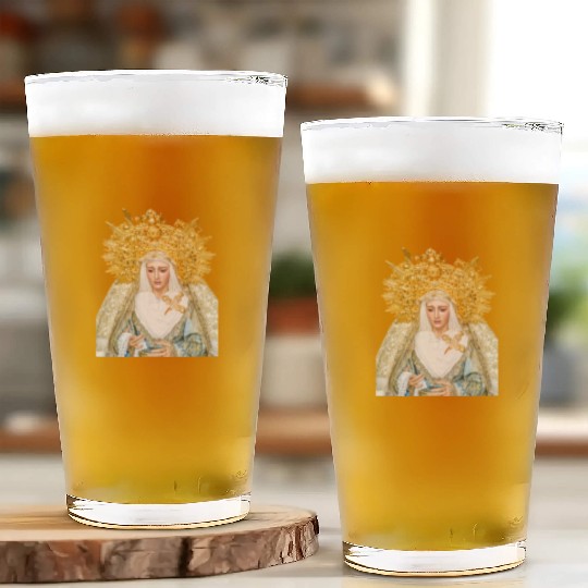 Virgin Mary Mother of Jesus Madonna Glass Cups