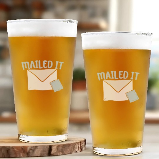 Mailed It Postal Worker Mailman Mail Escort Glass Cups