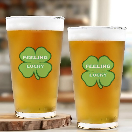 FEELING lucky funny St. patty's day Glass Cups
