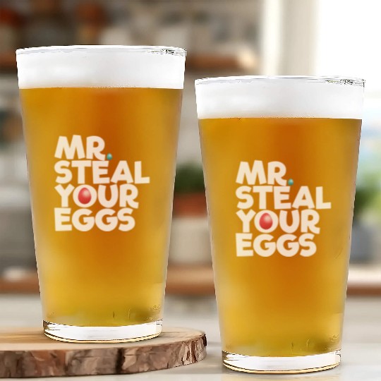 Mr Steal Your Eggs Kids Easter Sunday Funny Easter Glass Cups