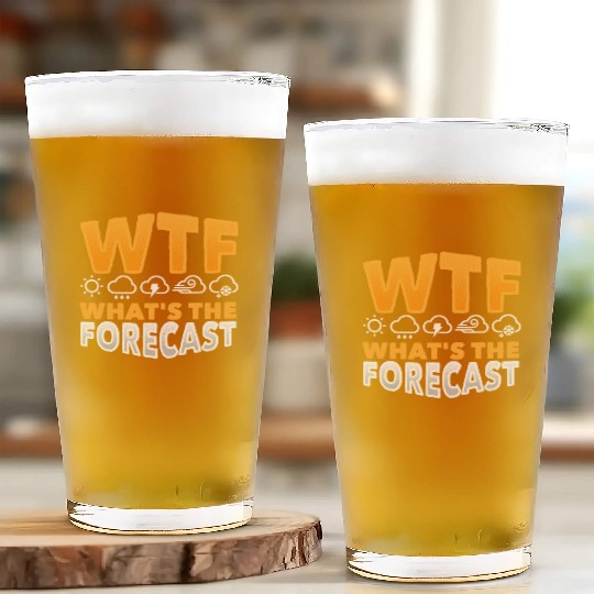 WTF What's The Forecast Meteorologist Meteorology Glass Cups