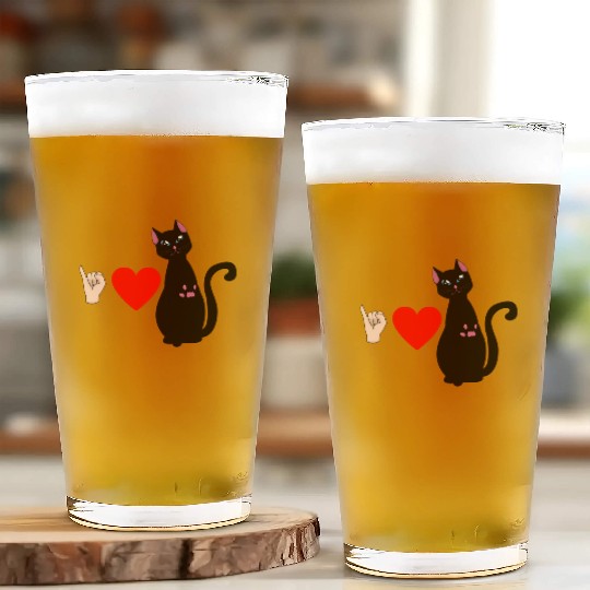 I love cats Glass Cups