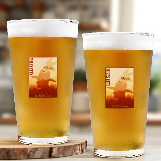 Miles City Montana wild west town Glass Cups