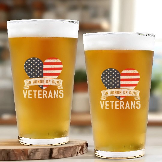Patriotic Veteran USA Flag American Memorial Day Glass Cups