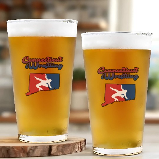 Connecticut Wrestling Glass Cups