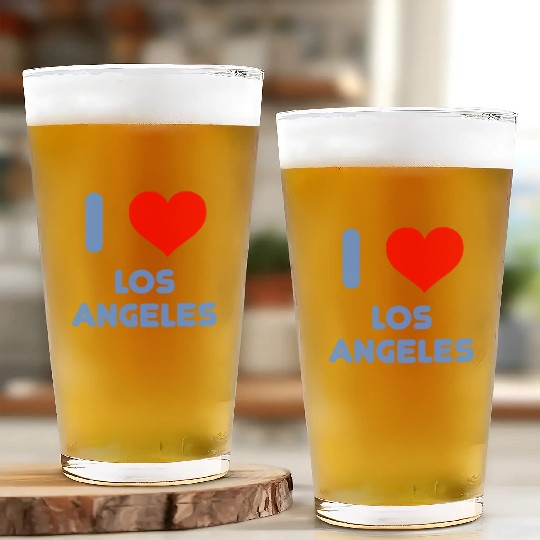 I Love Los Angeles Glass Cups