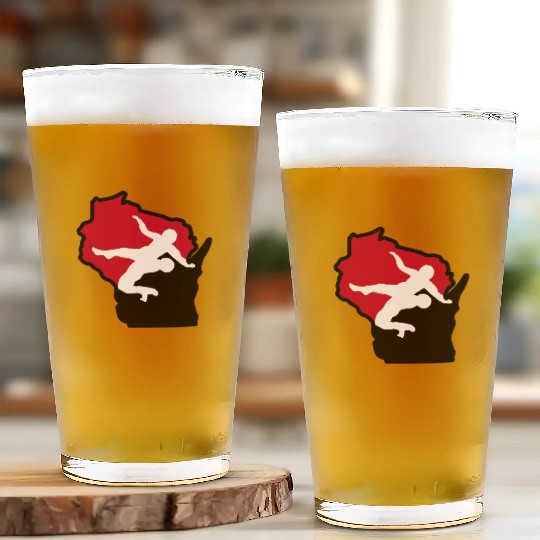 Wisconsin Wrestling Glass Cups