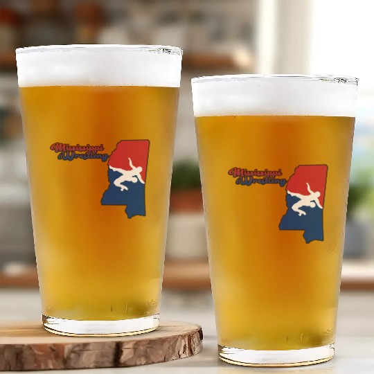 Mississippi Wrestling Glass Cups