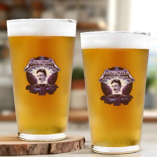 Nikola Tesla Heavy Metal Electricity by gnarly Glass Cups