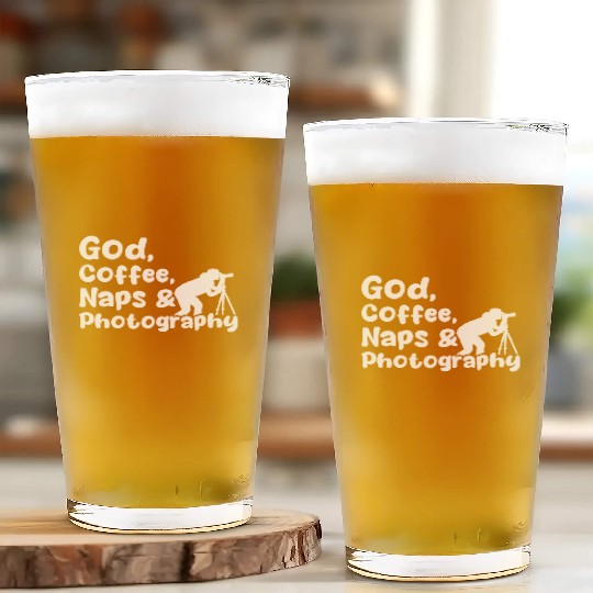 God, Coffee, Naps & Photography Glass Cups