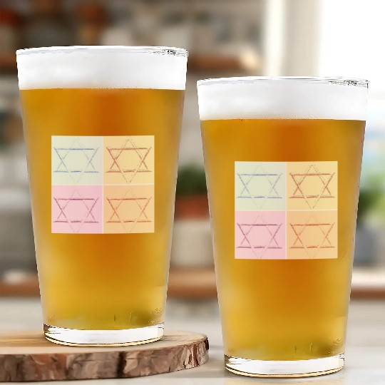 Star of David Design Glass Cups