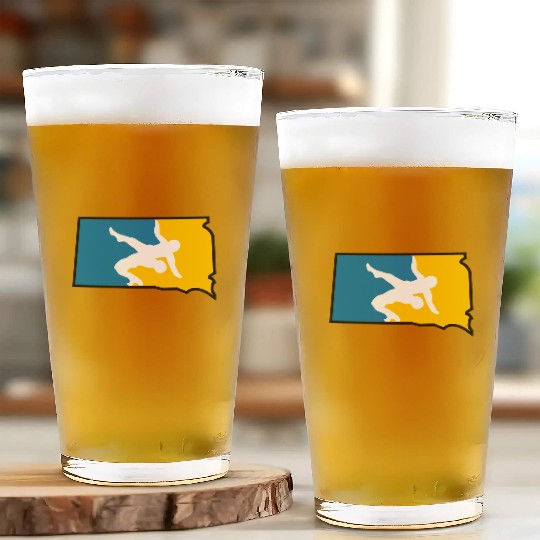 South Dakota Wrestling Glass Cups