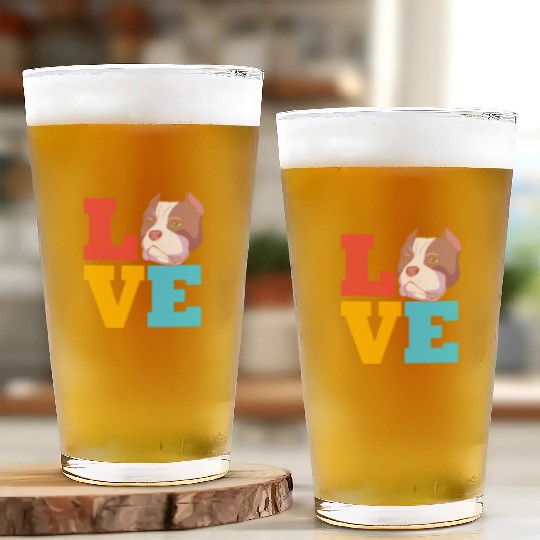 Bully Dog Lover I Love My American Bully Glass Cups