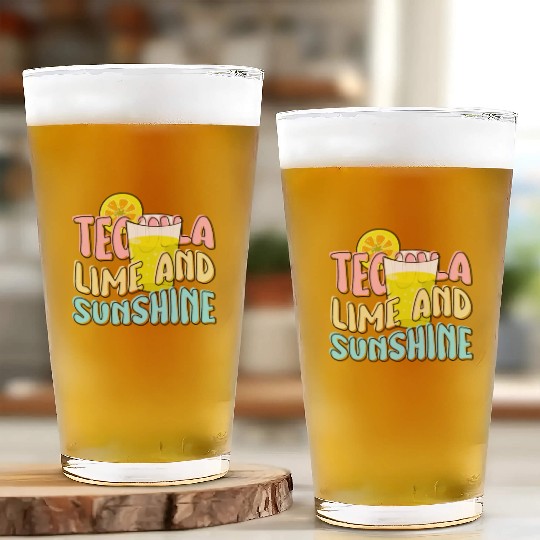 Tequila Lime and Sunshine, summer is coming Glass Cups