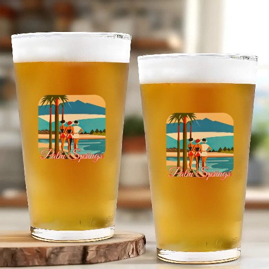 Palm Springs Swim Club Glass Cups