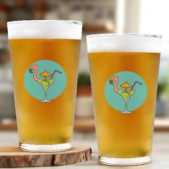 Flamingo Cocktail Glass Cups