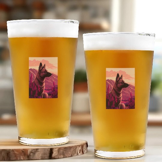 Belgian Malinois Nature Glass Cups