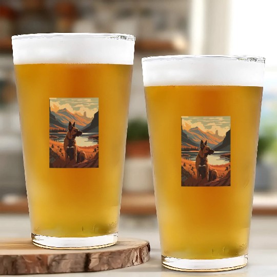 Belgian Malinois Nature Glass Cups
