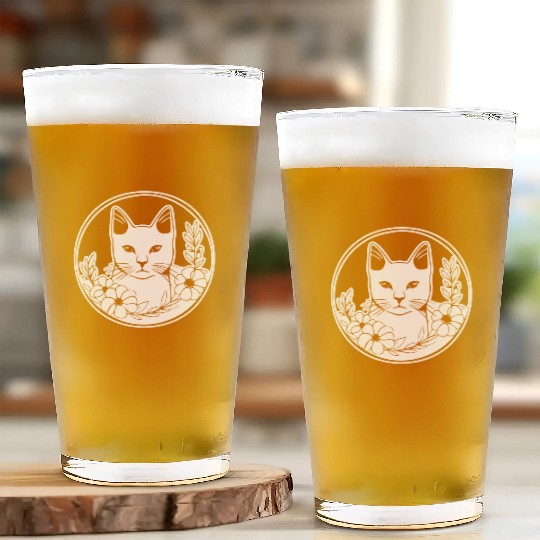 Cat Kitten Feline Meow Glass Cups