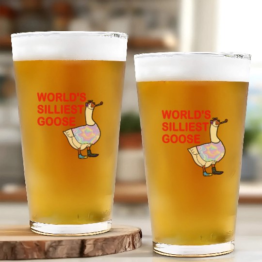 World's Silliest Goose Glass Cups