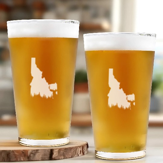 Hunter Elk Deer State Idaho Hunting Glass Cups