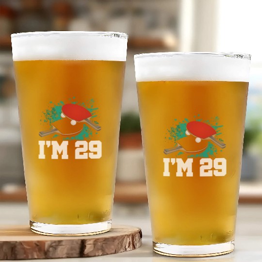 I'm 29 Table Tennis Player Sports Adult 29th Glass Cups