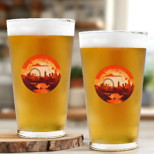 London Skyline Glass Cups