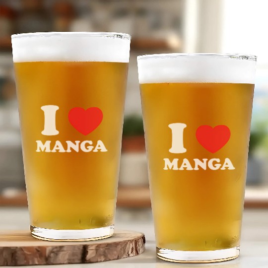 Manga Fan Of Japanese Animation Comics Heart Manga Glass Cups