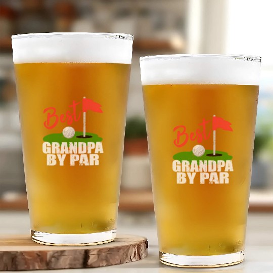Best Grandpa By Par Golf Fathers Day Glass Cups