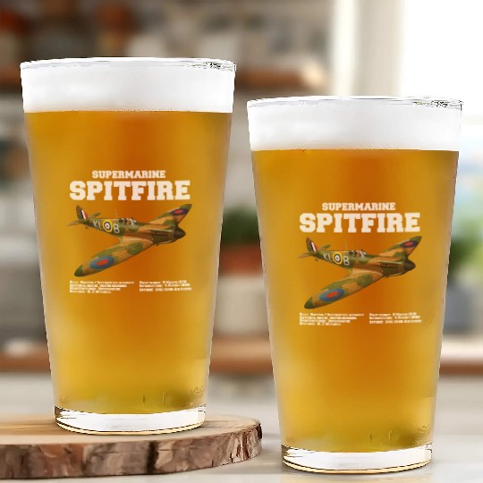 Supermarine Spitfire | WW2 Plane Glass Cups