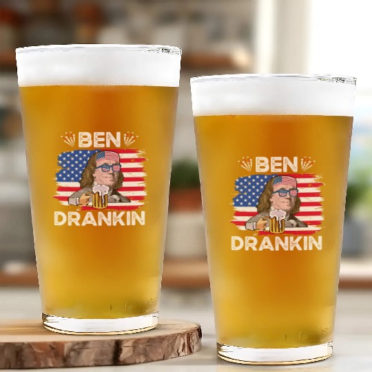 Ben Drankin US President Independence Day Glass Cups