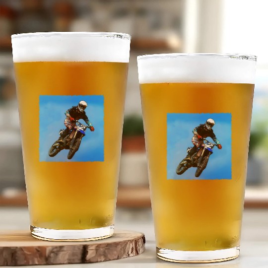 motocross drawing Glass Cups
