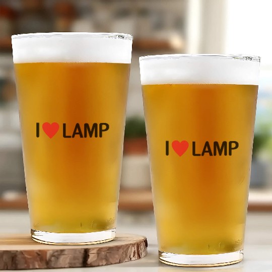 I Love Lamp Glass Cups