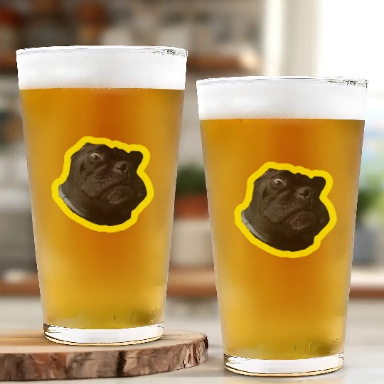 Crazy Cane Corso Glass Cups