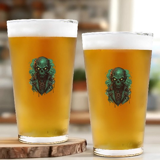 Green Toxic Zombie RPG Game Style Glass Cups