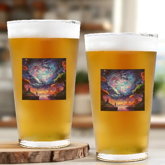 Lucid City [Surreal Aesthetic] Glass Cups