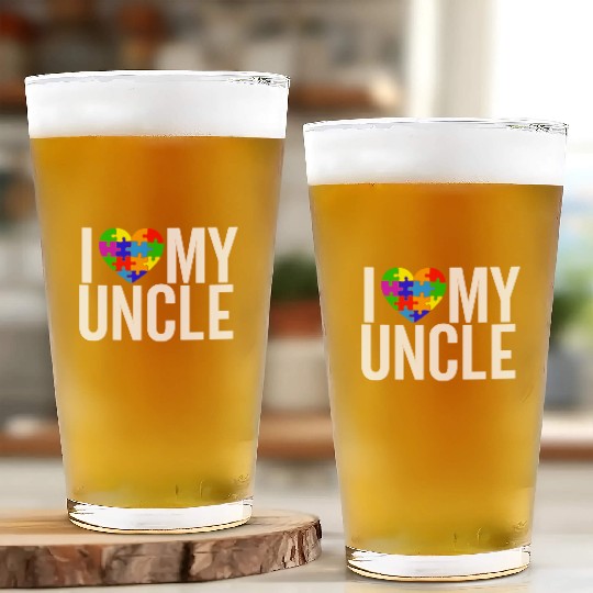 I Love my Uncle Glass Cups