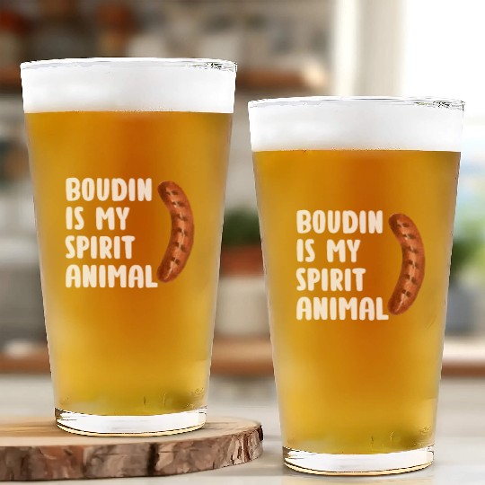 Boudin is My Spirit Animal, Funny Louisiana Cajun Glass Cups